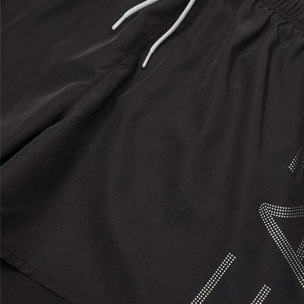 Emporio Armani EA7 Весна/Лето 2025 Кружевной Принт Буквами Пляжные Шорты Мужские шорты Черный 7M000550-AF14497-MC026