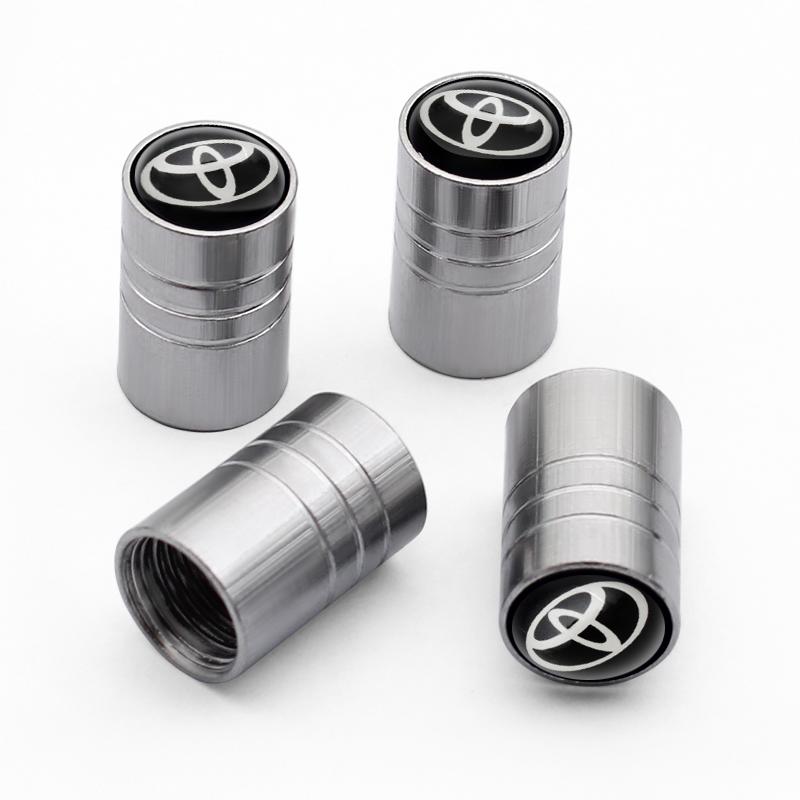 4Pcs/Set Metal Car Wheel Tire Air Valve Core Caps Auto Accessories For Toyota Corolla Chr rav4 prius Yaris Hilux auris avensis CWD1