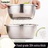 24cm Stainless Steel Colander & Basin Set
