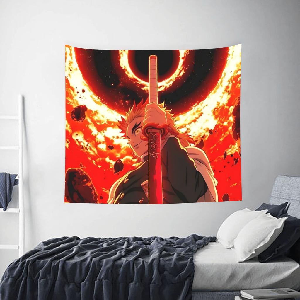 Тканое полотно Demon Slayer Cutecore, настенный плед в стиле сёнэн-манги, предметы декора для дома, настенные украшения