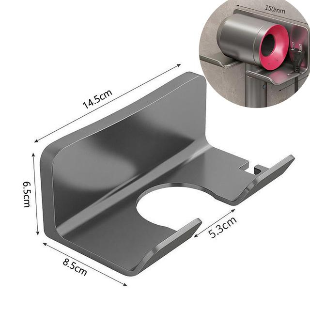 Держатель для хранения Держатель для фена Настенная стойка Полка для ванной комнаты Полки для хранения Аксессуары Полки Кронштейн для хранения щеток для волос