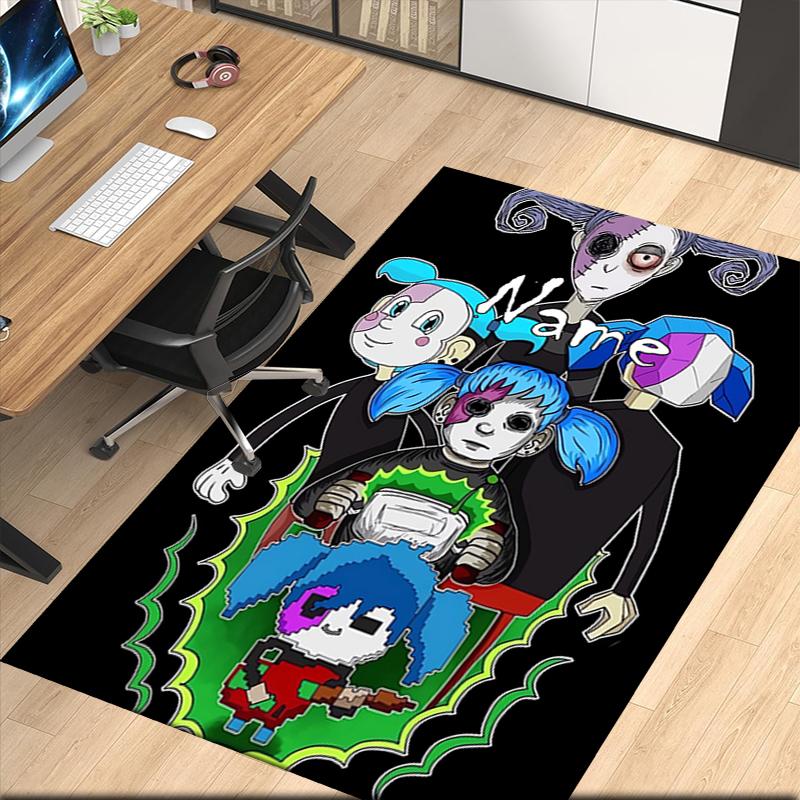 Custom Name Sally Face Printed Carpet, for Office Chair Living Room Bedroom Kitchen Room Decor Gifts.