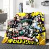 1pc Two Heroes Hero Academia Flannel Blanket,Ultra Soft Warm Plush Throw for Home Bedroom Bed Sofa Cover Camping Picnic gift Y7226