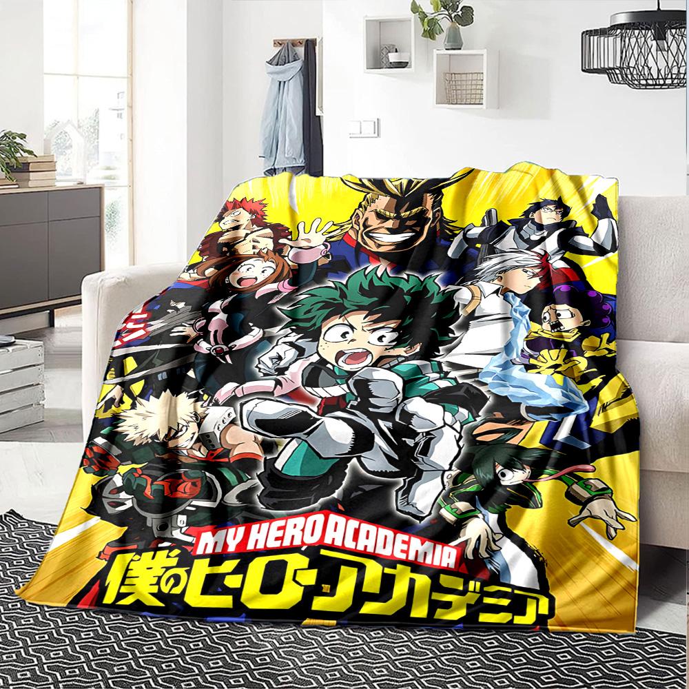 1pc Two Heroes Hero Academia Flannel Blanket,Ultra Soft Warm Plush Throw for Home Bedroom Bed Sofa Cover Camping Picnic gift Y7226