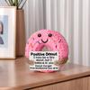 1Pc Positive Energy Funny Doll With Card Knitted Doughnut Handmade Mom's Gifts Crochet Room Decoration