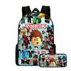 Двухсекционный набор Roblox, Школьная сумка для начальной и средней школы, Детский рюкзак, Рюкзак с мультяшным персонажем.