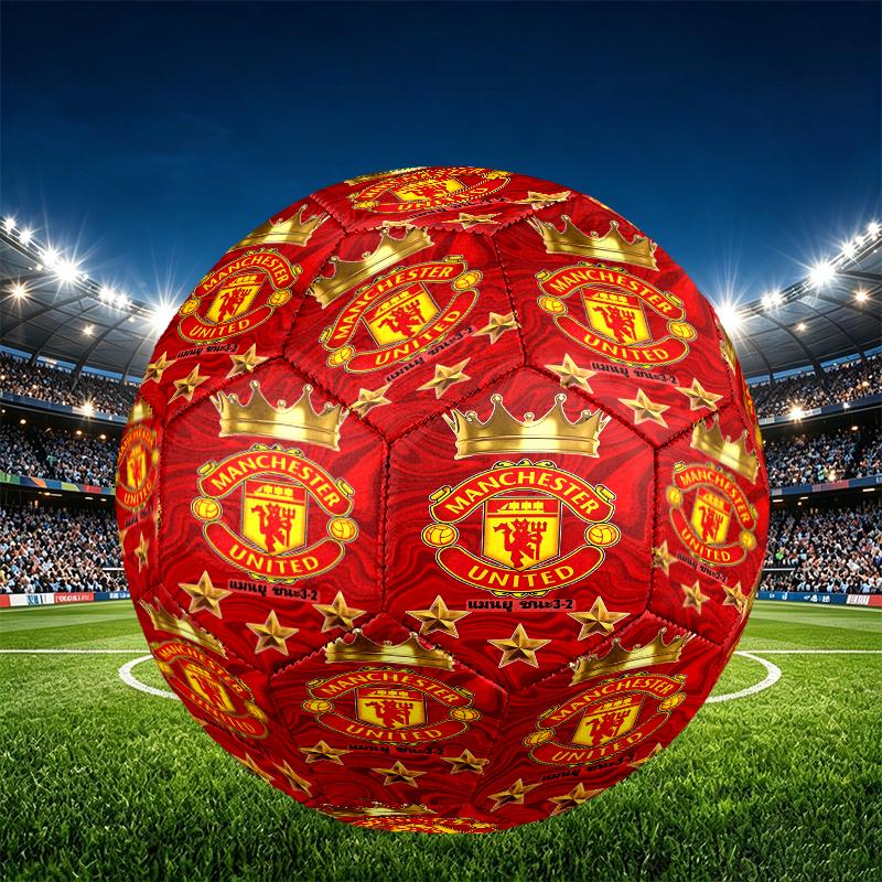 Футбольный мяч Manchester United F.C. Размер 5, из износостойкого ПУ, для матчевых тренировок и ежедневной практики, Подарок на день рождения для футбольных фанатов