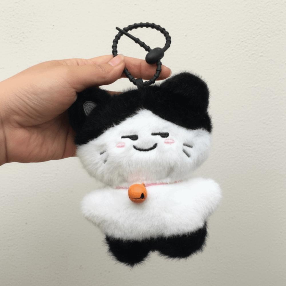 Bell Cat Plush Toy Keychain Animals Cat Plush Pendant Cat Doll Pendant Kids Gifts