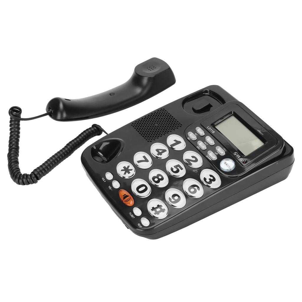 Настольный телефон Caller ID Большие кнопки Наклонный дисплей Проводной стационарный телефон для дома, гостиничных номеров, офиса