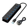 ALLVD USB USB-хаб с 30 см 5 Гбит/с Super Speed Transfer для флэш-памяти, мобильного жесткого диска, Mac и Linux, 7-портовый 3.0 кабель, ПК, ноутбука, накопителя, накопителя,