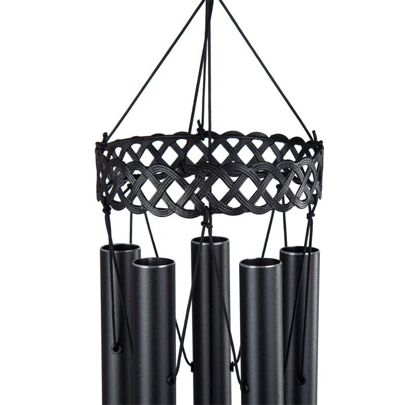 5 Tubes Wind Chime Good Luck Bells Pendant Door Wall Hanging Ornament For Home Garden Outdoor Decoration