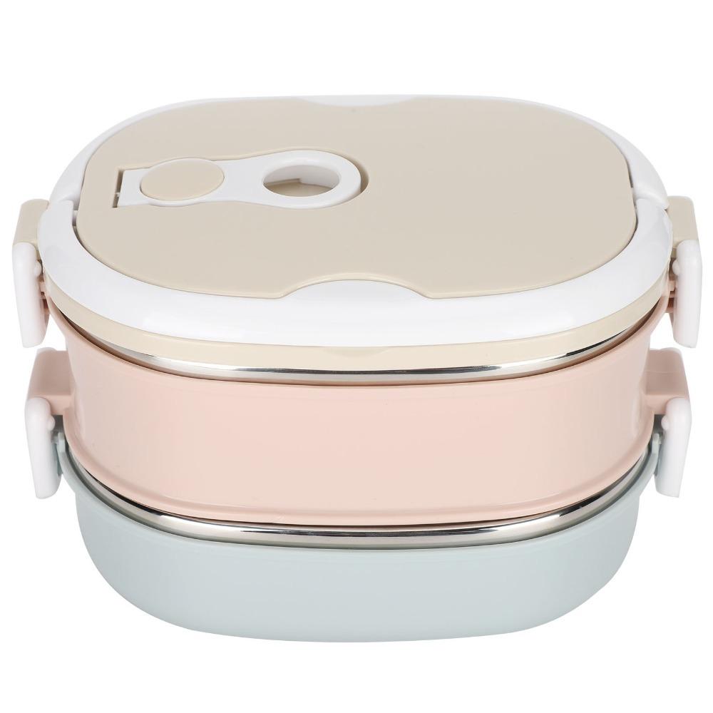 1 Tier/2 Tier/3 Tier Stackable Bento Box Round Shape Thermal Food Container For Office