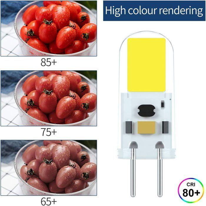 Ampoule LED GY6.35 (G6.35) 2W équiv. 20W 6000K Blanc froid - Pack de 5