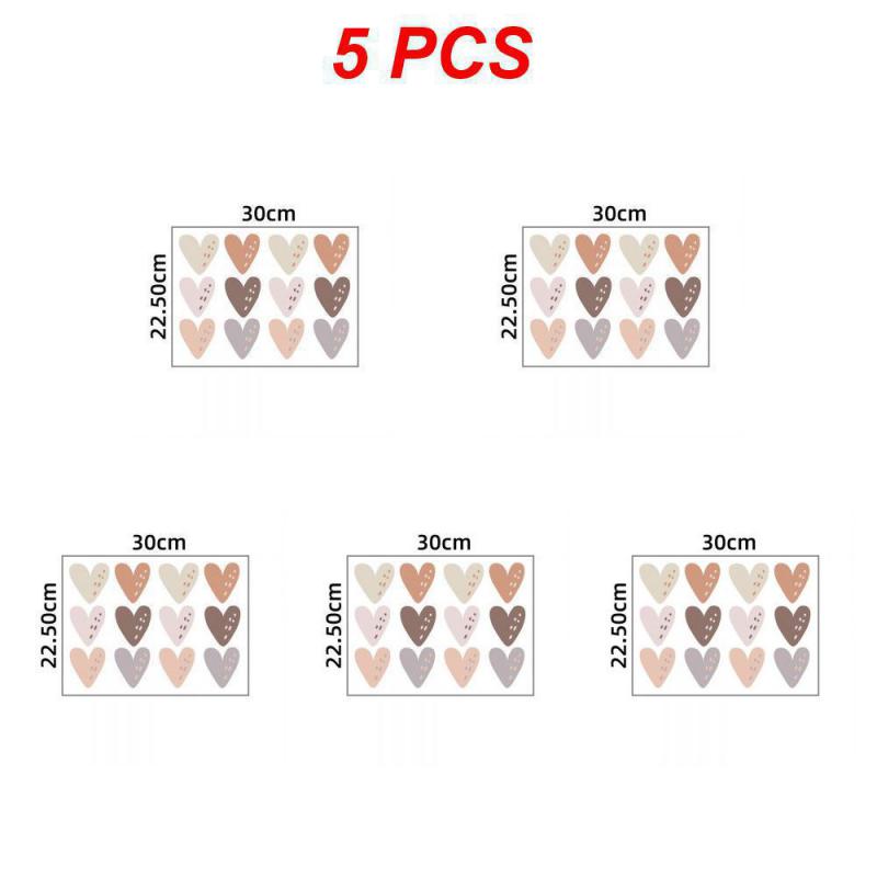 1~10 шт. Новые наклейки на стену в стиле бохо с сердечками, самоклеящиеся наклейки на стену, декоративные наклейки для детской спальни, домашнего декора, стены