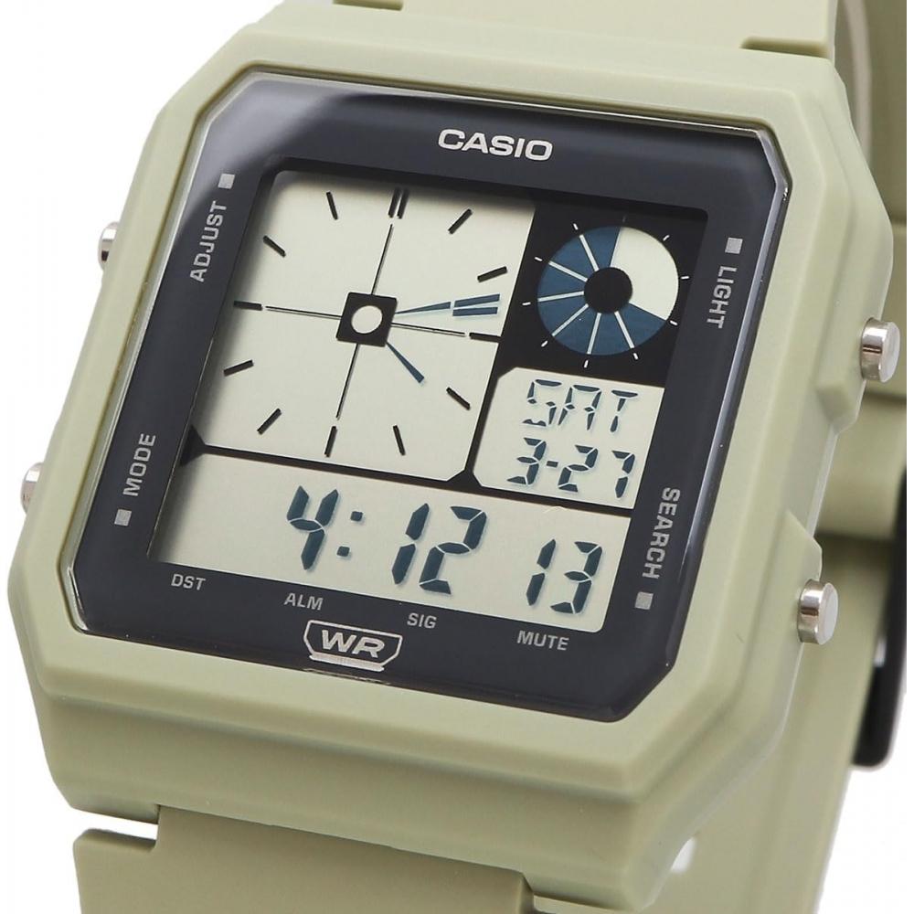Casio Унисекс Цифровые Аналоговые Часы Светло-Зеленый Мох Lf 20w 3a
