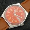 АВТОМАТИЧЕСКИЕ ВИНТАЖНЫЕ ЧАСЫ SEIKO 5 ЯПОНИЯ 6319A МУЖСКИЕ С ЦИФЕРБЛАТОМ ОРАНЖЕВОГО ЦВЕТА a702735-1