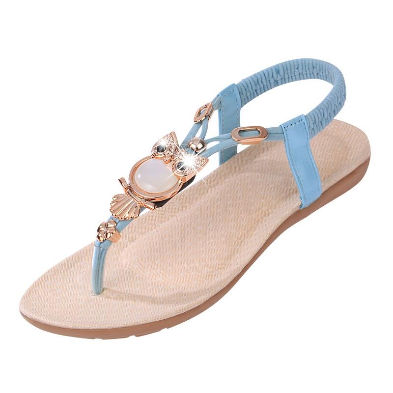 Versatile Women Bohemia Buckle Flat Shoes Sandals For Everyday Comfort And Fashion