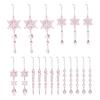 18 Pcs Crystal Christmas Ornaments for Tree Clear Acrylic Snowflake Icicle Hanging Ornaments with Drop Pendants Winter Wonderland