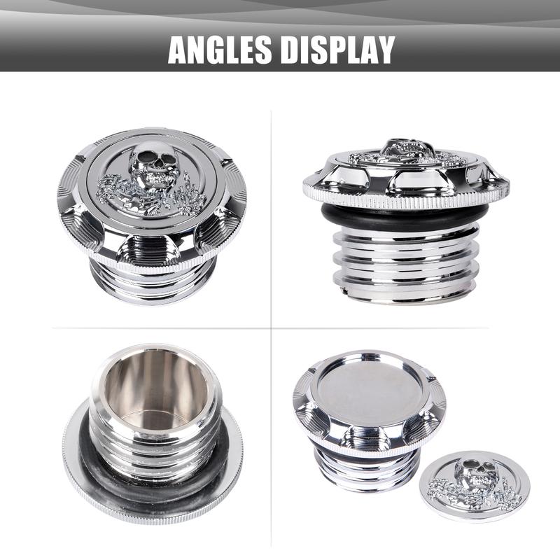 Motorcycle Skull Fuel Gas Tank Cover Decorative Oil Cap for Harley Sportster XL 1200 883 Dyna Softail Touring FLHR Accessories