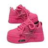 Guochao Women's Shoes High-top 2025 New Spring Heightening Platform Explosion Casual Versatile Sports Rose Red Board Shoes Women