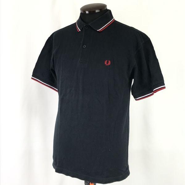 Сделанная в Англии футболка-поло с коротким рукавом FRED PERRY Tip Line мужская S черная вышивка логотипа топы рубашки cBH718(ИСПОЛЬЗОВАЛ)