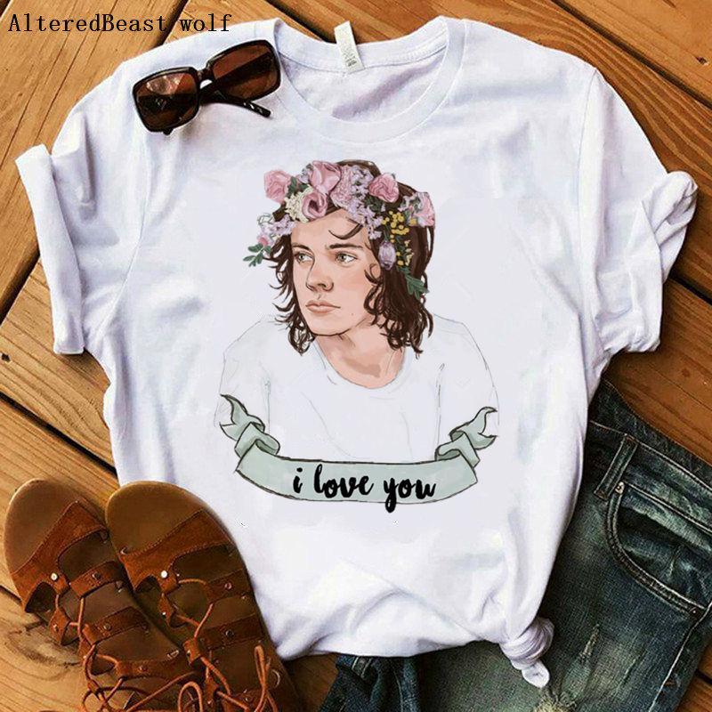 Женские футболки с принтом Harry Styles Love On Your, повседневные футболки, летние топы с коротким рукавом
