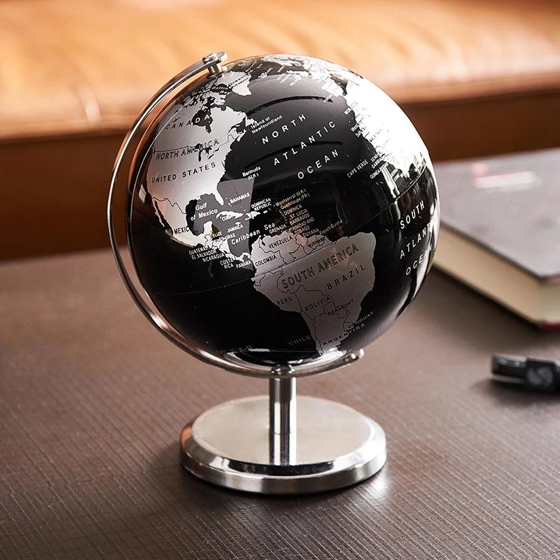 Retro World Globe Desk Earth Globe Home Decoration Do Mapa Globo Geografia Accessories Globe Room Decor Geography Kids Education