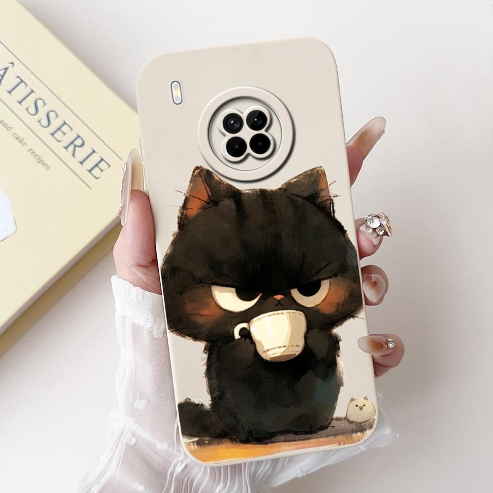 For Huawei Y9a Case Fashion Cute Cartoon Luxury Flowers Silicone Back Cover For Huawei Y9a Phone Case Shockproof Bumper FRL-L22