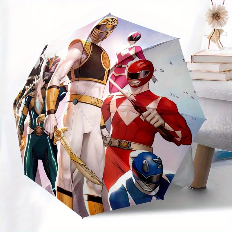 1pc Power Rangers, Team Themed High-quality Umbrella,Automatic Opening and Closing Umbrella,Multi-functional Umbrella G0811240
