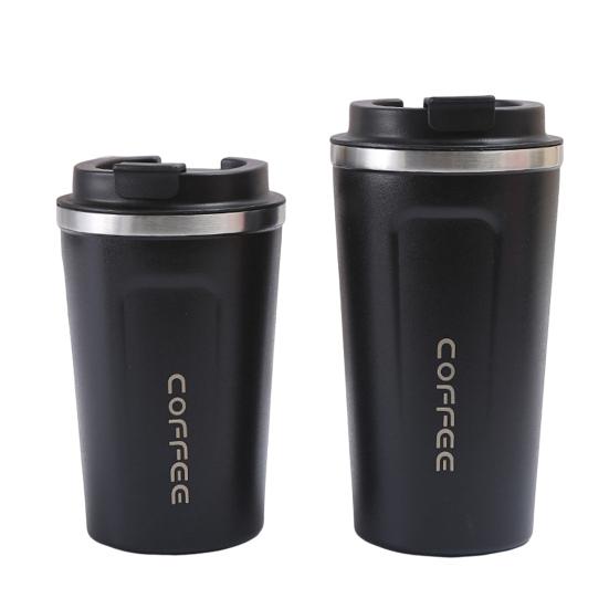 Герметичная кофейная чашка большой емкости 380/500 мл с крышкой, вакуумная термокружка с двойными стенками из нержавеющей стали