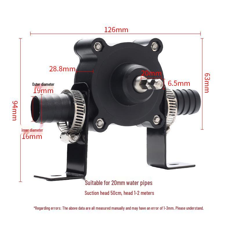 Portable Self-Priming DC Water Pump for Hand Drills