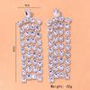 Stonefans Long Fringed Big Drop Earrings Crystal Accessories for Women Oversize Exaggerate Dangle Earrings Wedding Jewelry Gifts
