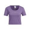Женская футболка с круглым вырезом и небольшим логотипом Originals Trefoil, темно-фиолетовый HZ5348