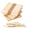 100pcs Natural Wooden Ice Cream Popsicle Sticks Wood Stick Ice Cream Spoon Hand Art Ice Cream Ice Cube Lollipop Cake Tools