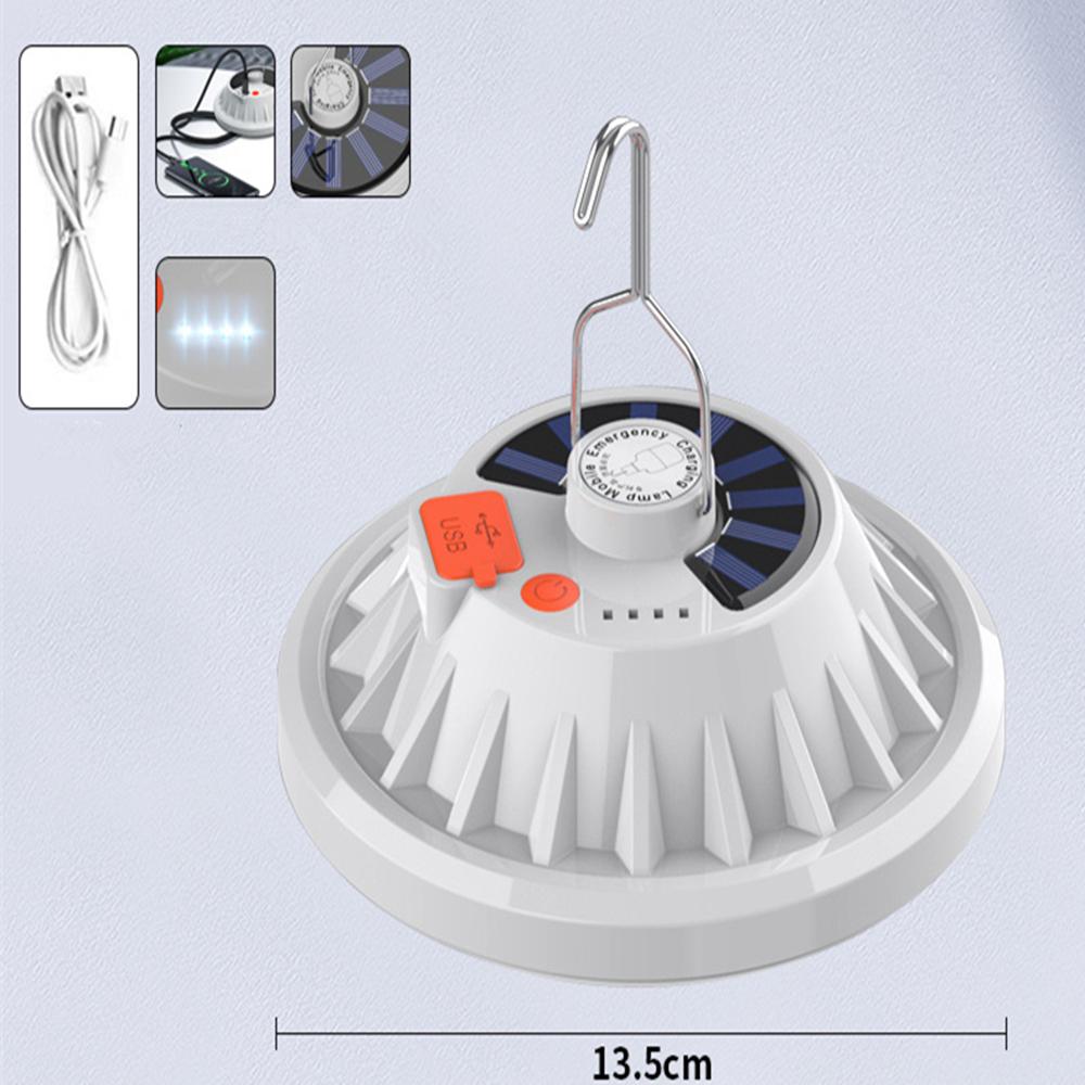 1*Rechargeable 60 Outdoor Camping Tent Light USB & Solar Lantern Hiking Lamp