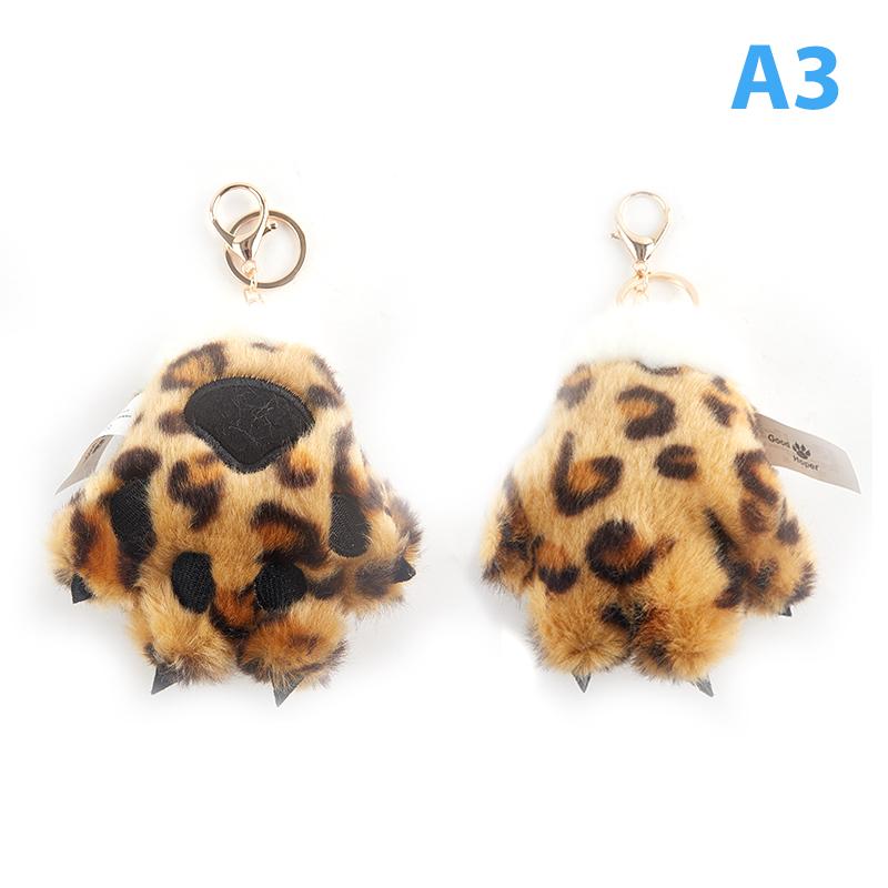 Имитация лапы тигра, плюшевая игрушка, подвеска в виде животного, брелок с леопардовым принтом, школьная сумка