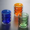 Double Wall Glass Cup Colored Spiral Milk Creative Drinkware Home Coffee Office Juice Coffee Teacup Drinking Water SMugs