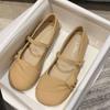 Xiaoxiangfeng Single Shoes Women's Summer Soft Flat Bottom 2025 New Spring and Autumn Korean Version Mary Jane Evening Gentle Grandma Small Leather Sh