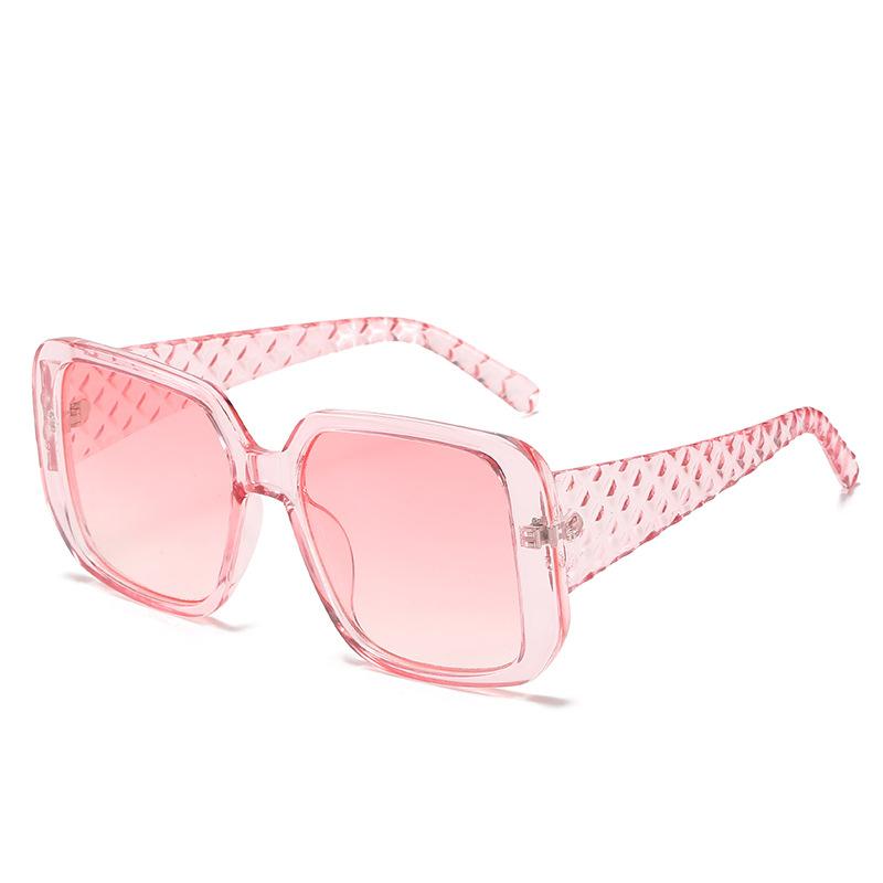 Square sunglasses, European and American versatile square glasses, fashionable textured foot silk sunglasses for women