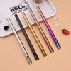 8Pcs Reusable Straw Pearl Milkshake 304 Stainless Steel Bubble Tea Straw Set Stirring Smoothie Spoon Shaped Straw