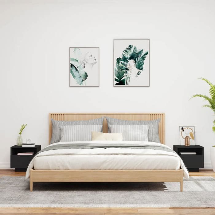 VidaXL Table de Chevet avec Lumières LED, Armoire de Nuit avec Rangement, Table de Nuit, Meuble de Chambre, Moderne, Gris 836801