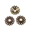 50pcs Bead Caps Jewelry Components Accessories Antique Gold Color Zinc Alloy 11X11X3mm