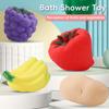 Виниловые игрушки-сквиши в виде фруктов, сенсорные игрушки для малышей для игры в воде, имитация фруктов и овощей, пищащие, для сенсорной стимуляции, не содержат БФА, интерактивный набор для купания