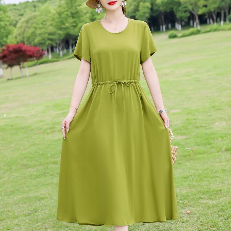 Элегантное женское летнее платье больших размеров с коротким рукавом, повседневные длинные платья, винтажная одежда