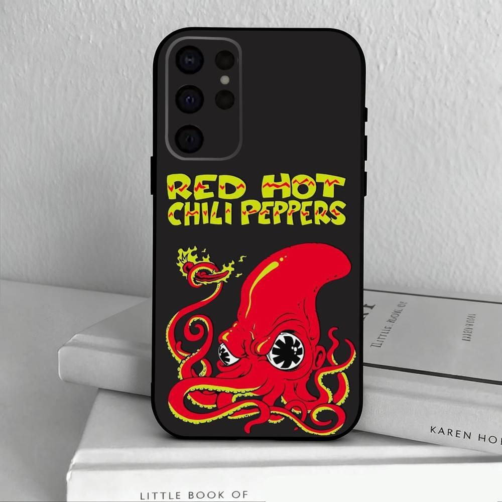 U-Unforgettable Red Hot Chili P-Peppers Bnd Phone Case For Samsung S25,S24,S21,S22,S23,S30,Ultra,S20,Plus,Others Soft Black Case