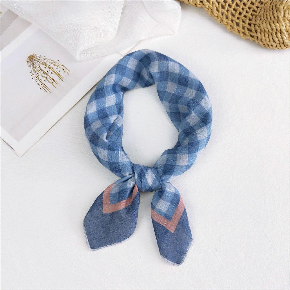 Decorative Simple Texture Silk Scarf Women'S New Style Spring And Autumn Summer Fashion Versatile Headscarf Work Scarf