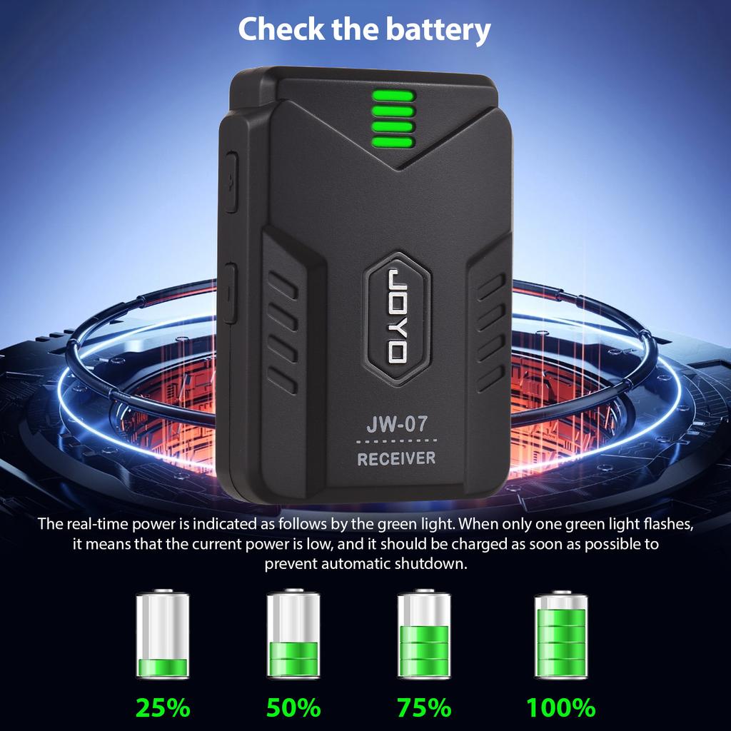 JOYO 2.4G Беспроводная Система Внутриканального Мониторинга Стерео Вращающийся на 270 градусов Передатчик Приемник Комплект Перезаряжаемый