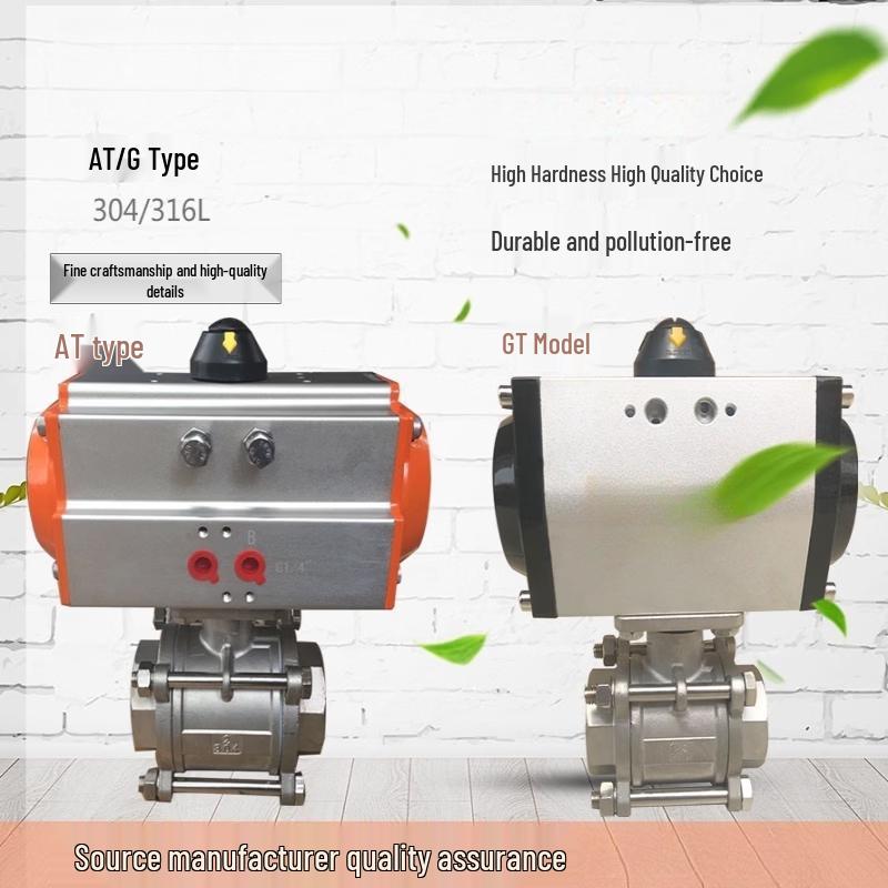 DN80 3-Inch 304 Stainless Steel Pneumatic Ball Valve