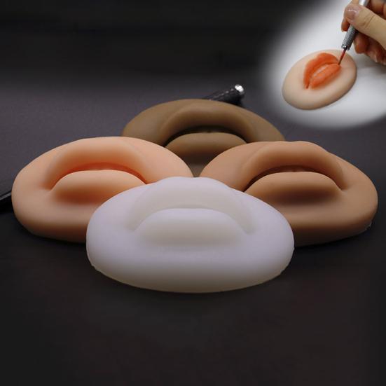 Татуировка Практика Гибкая Безопасная Многоразовая Практика Шаблон Кожи Губы 3D Форма Для Губ