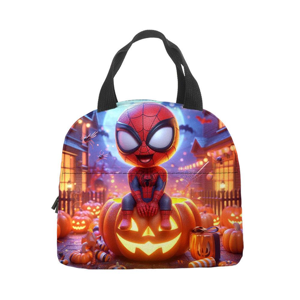 Spider-Man Handheld Bento Bag Insulation Bag Lunch Box Bag Lunch Bag with Lunch Bag Lunch Box Storage Bag